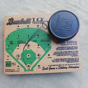 Vintage Baseball IQ Tester Wood Game 1978 USA
